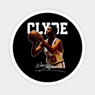 Walt Frazier The Clyde Basketball Legend Signature Vintage Retro 80s 90s Bootleg Rap Style Magnet